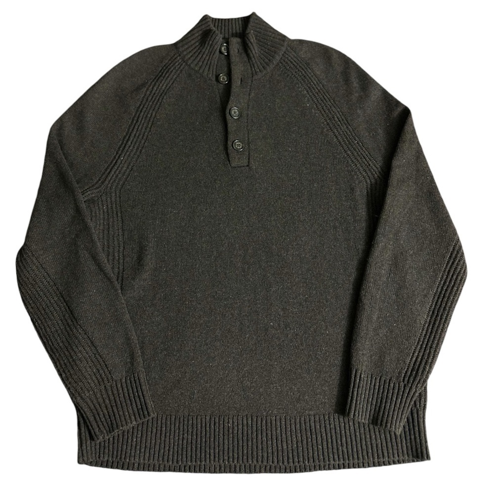 Banana Republic 100% Extra Fine Merino Wool Italian Yarn MockNeck Sweater L